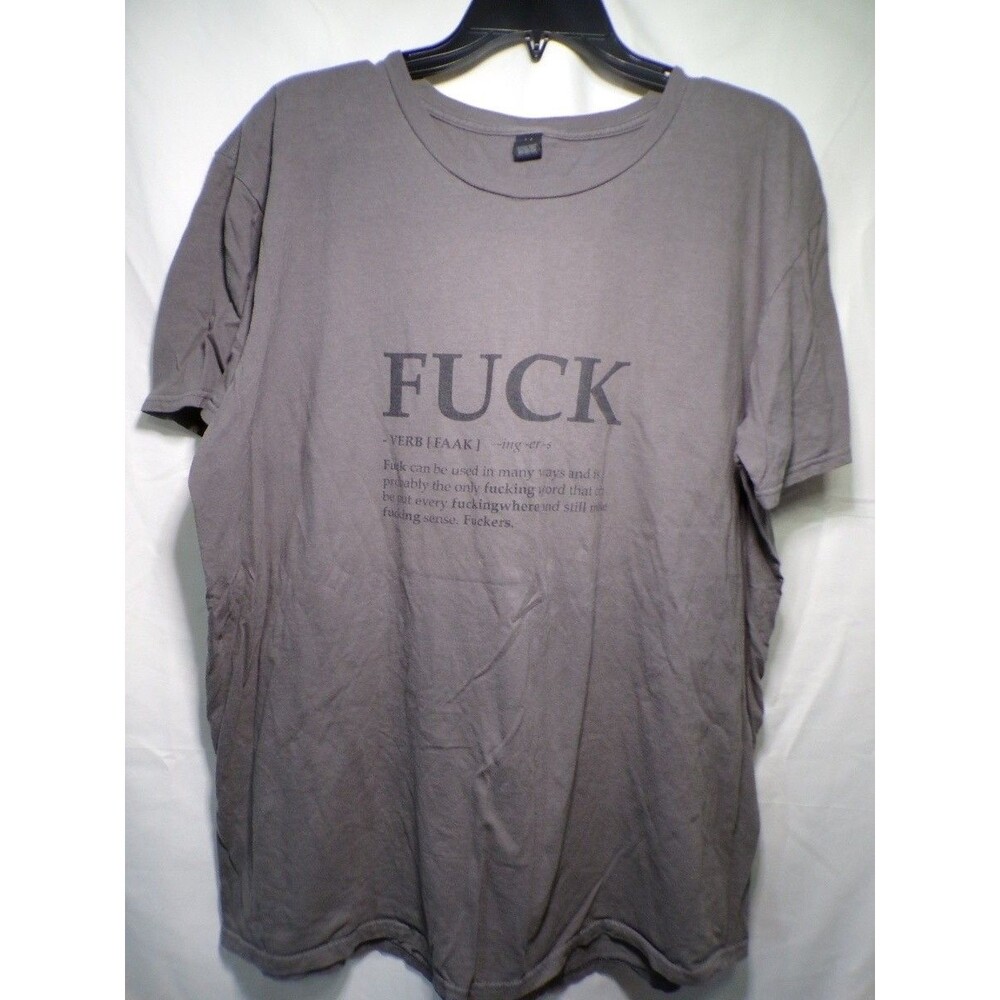 Anvil Men's XL Gray Graphic T Shirt Funny Definition Crew Neck